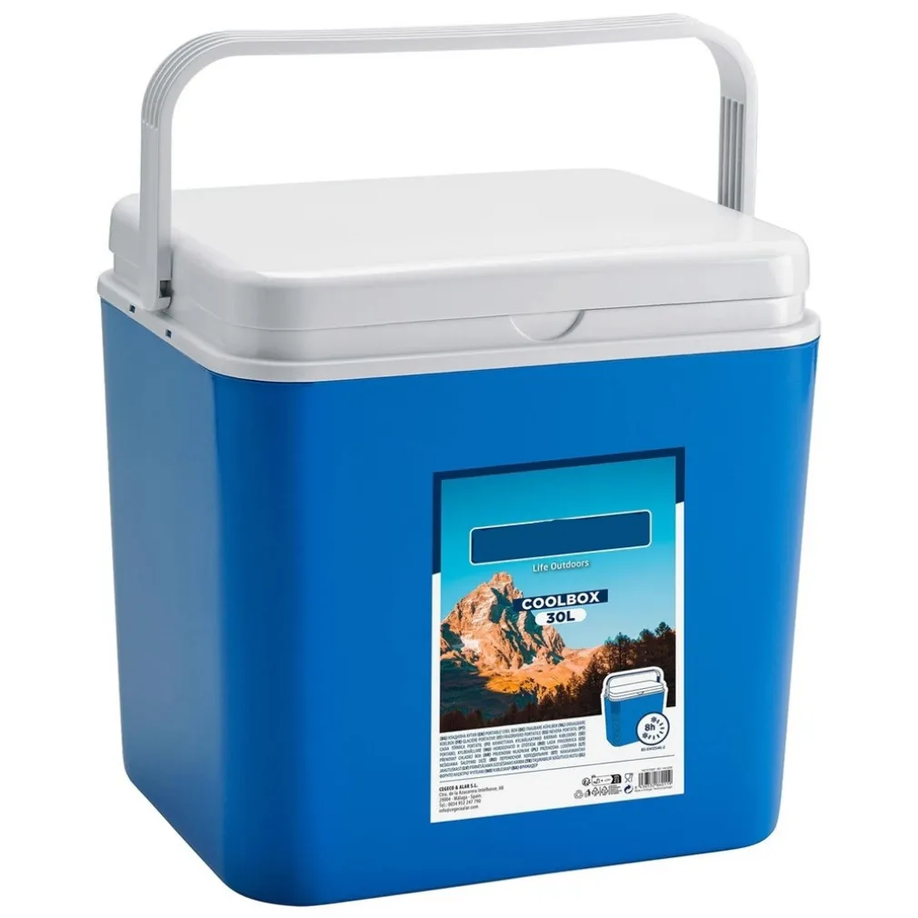 BORSA FRIGO PASSIVO PORTATILE GRANDE BLU 30LT ISOLATA PER CAMPEGGIO VIAGGIO PICNIC 860119