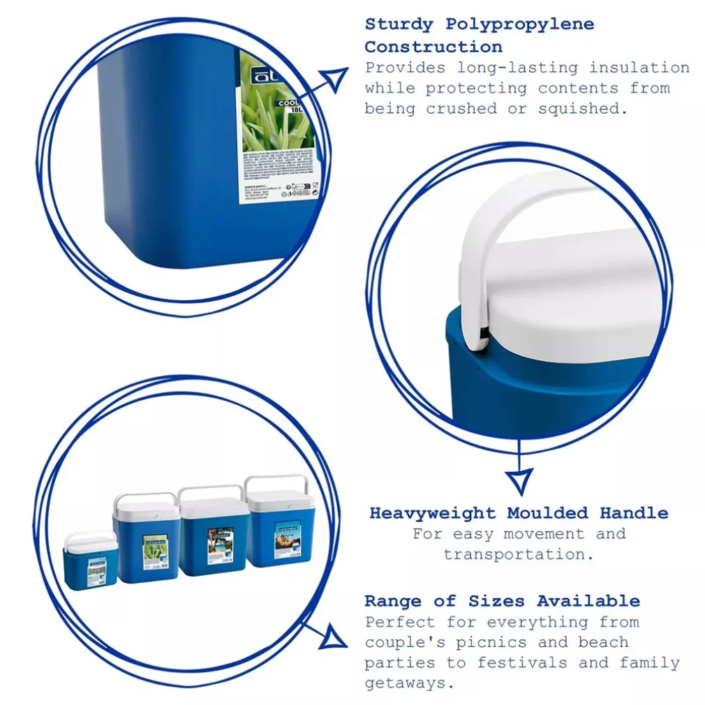 BORSA FRIGO PASSIVO PORTATILE GRANDE BLU 30LT ISOLATA PER CAMPEGGIO VIAGGIO PICNIC 860119