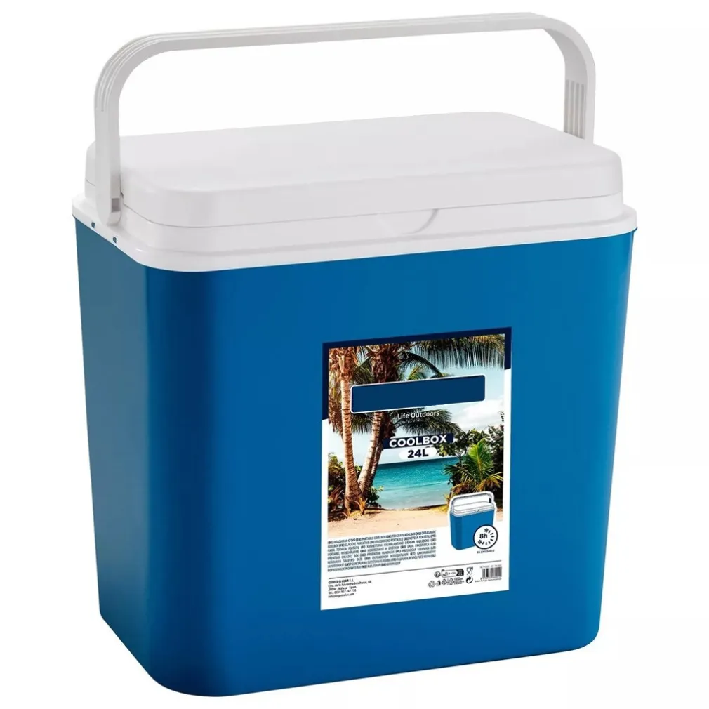 BORSA FRIGO PASSIVO PORTATILE GRANDE BLU 24LT ISOLATA PER CAMPEGGIO VIAGGIO PICNIC 860010