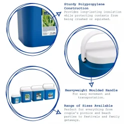 BORSA FRIGO PASSIVO PORTATILE BLU 18 LT ISOLATA PER CAMPEGGIO VIAGGIO PICNIC 860126