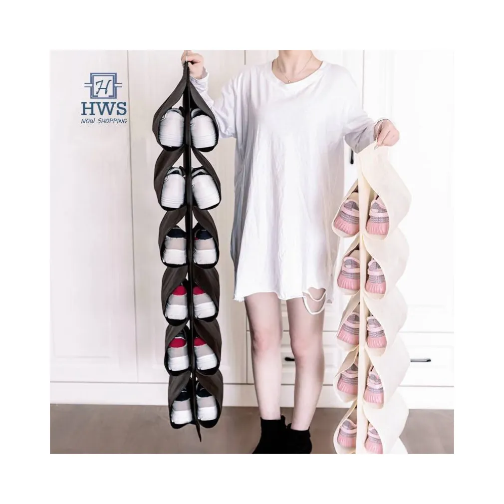 BORSA ORGANIZER PORTA SCARPE ANTIPOLVERE IN TESSUTO RUOTABILE PER ARMADIO