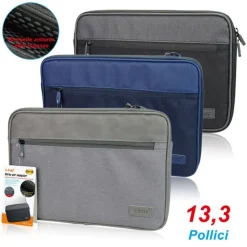 BORSA PER PC PORTATILE NOTEBOOK LAPTOP COMPUTER TABLET 13.3″ POLLICI ANTIURTO T6133