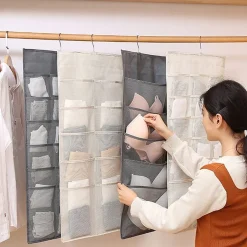 BORSA PORTAOGGETTI DA PARETE ORGANIZZATORE ARMADIO LAVABILE CON GANCIO METALLO 30 TASCHE