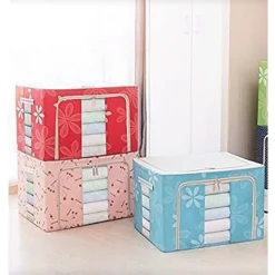 BORSA PORTAOGGETTI MULTIFUNZIONALE PIEGHEVOLE TESSUTO CON FINESTRA MANICI 66LT 50X40X33CM