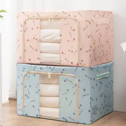 BORSA PORTAOGGETTI MULTIFUNZIONALE PIEGHEVOLE TESSUTO CON FINESTRA MANICI 100LT 60X42X40CM