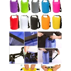 BORSA SACCO WATERPROOF 15L COPRENTE COLORATO IMPERMEABILE PER PISCINA MARE BARCA