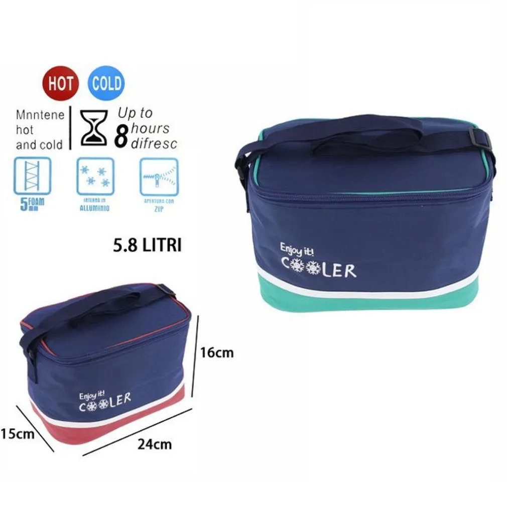 BORSA TERMICA 5.8 LITRI FRIGO BORSETTA SPIAGGIA MARE ESCURSIONE PIC NIC 8 ORE