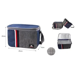 BORSA TERMICA BICOLOR 29X15X20CM 12LT BORSETTA PORTA PRANZO SPIAGGIA MARE 12819