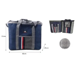 BORSA TERMICA BICOLOR 40X25X33CM 19 LT BORSETTA PORTA PRANZO SPIAGGIA MARE 14205