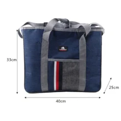 BORSA TERMICA BICOLOR 40X25X33CM 19 LT BORSETTA PORTA PRANZO SPIAGGIA MARE 14205