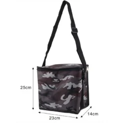BORSA TERMICA MILITARE CON TRACOLLA 8 LT PER CAMPEGGIO SPIAGGIA 25X14X23CM 12813