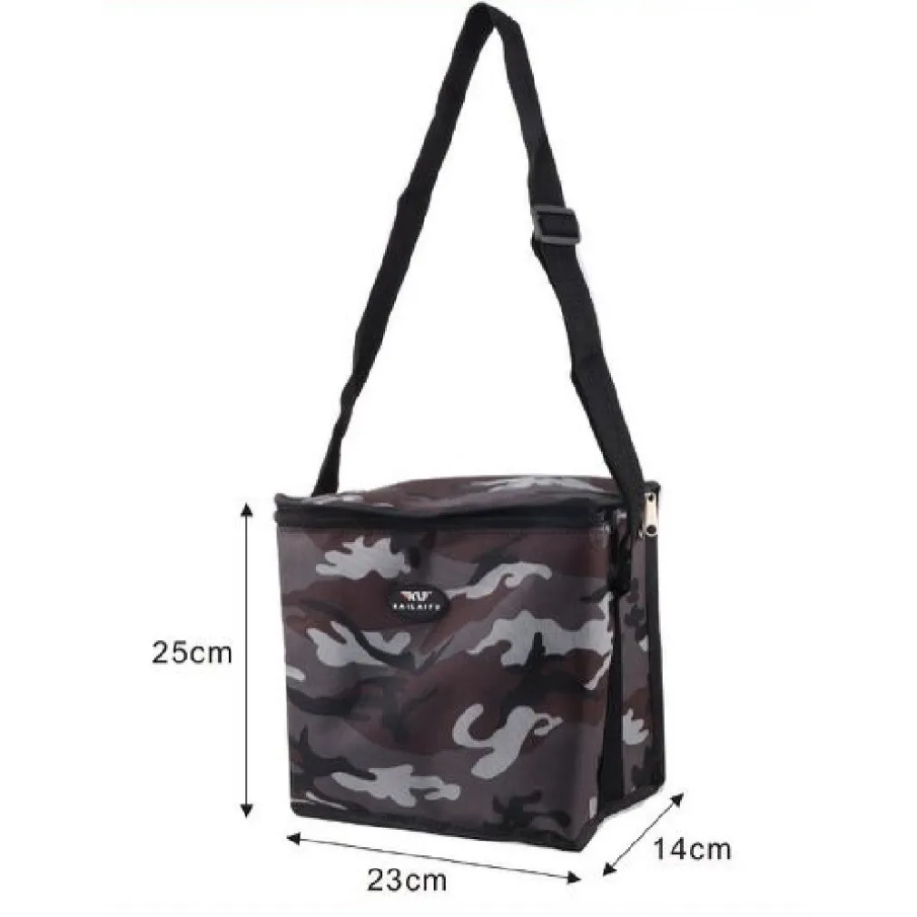 BORSA TERMICA MILITARE CON TRACOLLA 8 LT PER CAMPEGGIO SPIAGGIA 25X14X23CM 12813
