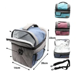 BORSA TERMICA 22X26X14CM FRIGO BORSETTA PORTA ALIMENTI PRANZO SPIAGGIA MARE