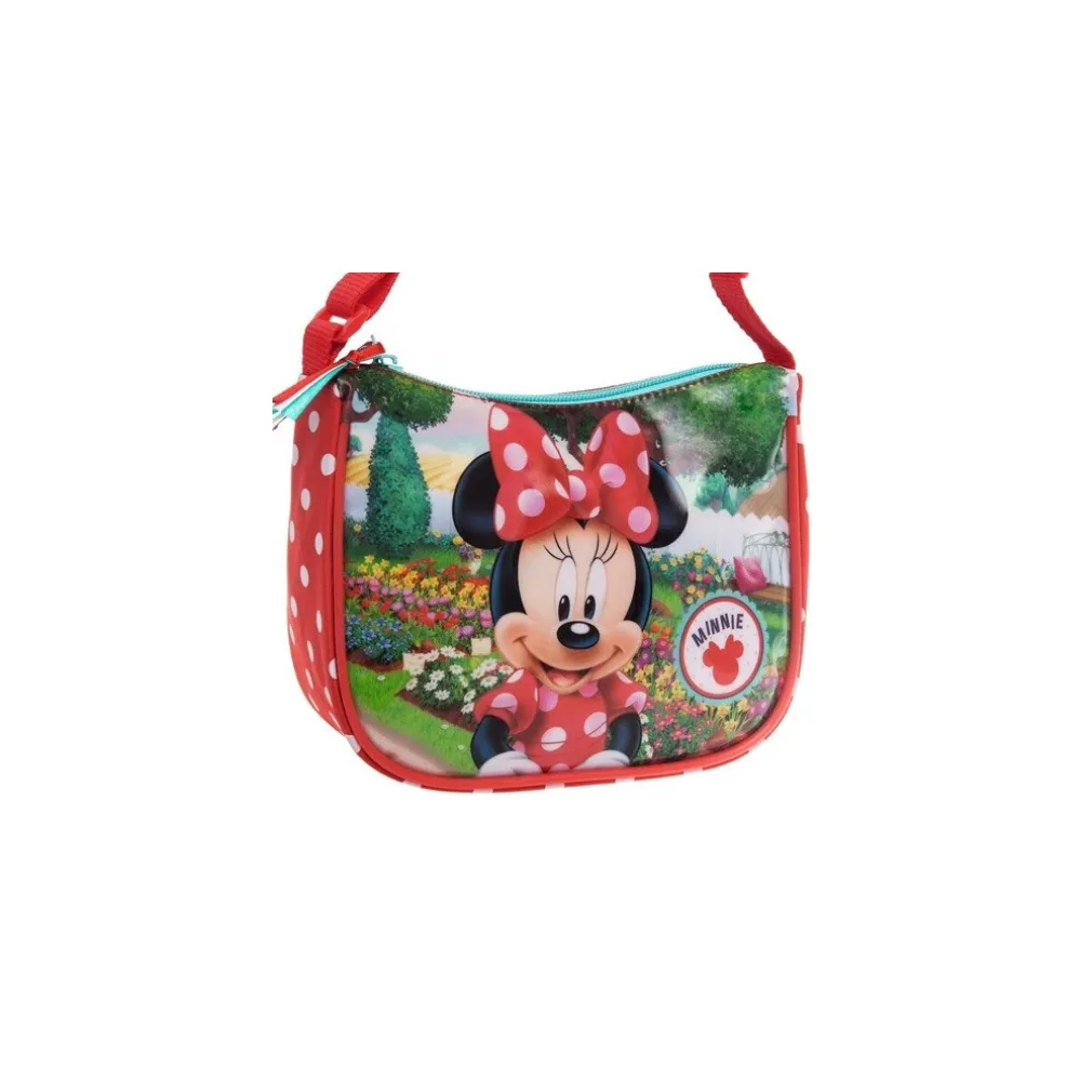 BORSA TRACOLLA REGOLABILE 19 CM SCUOLA TEMPO LIBERO BAMBINA MINNIE MOUSE DISNEY
