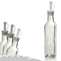 BOTTIGLIA OLIERA ACETO IN VETRO 250 ML 24 CM TAPPO VARI COLORI ASSORTITI 791147