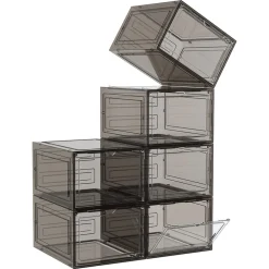 BOX CONTENITORE PER SCARPE CALZATURE SCATOLA PORTASCARPE INPILABILE 34X25X18.4CM 87649