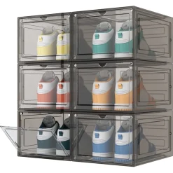 BOX CONTENITORE PER SCARPE CALZATURE SCATOLA PORTASCARPE INPILABILE 34X25X18.4CM 87649