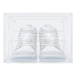 BOX CONTENITORE PER SCARPE CALZATURE SCATOLA INPILABILE 34X25X18.4CM TRASPARENTE 87648