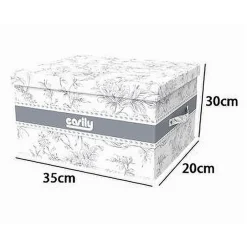 BOX PORTATUTTO SCATOLA CONTENITORE SALVASPAZIO ORGANIZER 35X30X20CM FANTASIA 87321