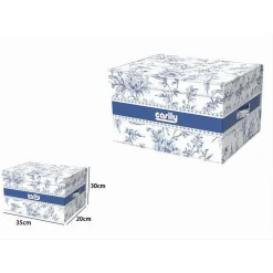 BOX PORTATUTTO SCATOLA SALVASPAZIO CONTENITORE ORGANIZER 35X30X20CM FANTASIA 87314