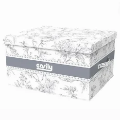 BOX PORTATUTTO SCATOLA SALVASPAZIO CONTENITORE ORGANIZER 55X42X30CM FANTASIA 87323