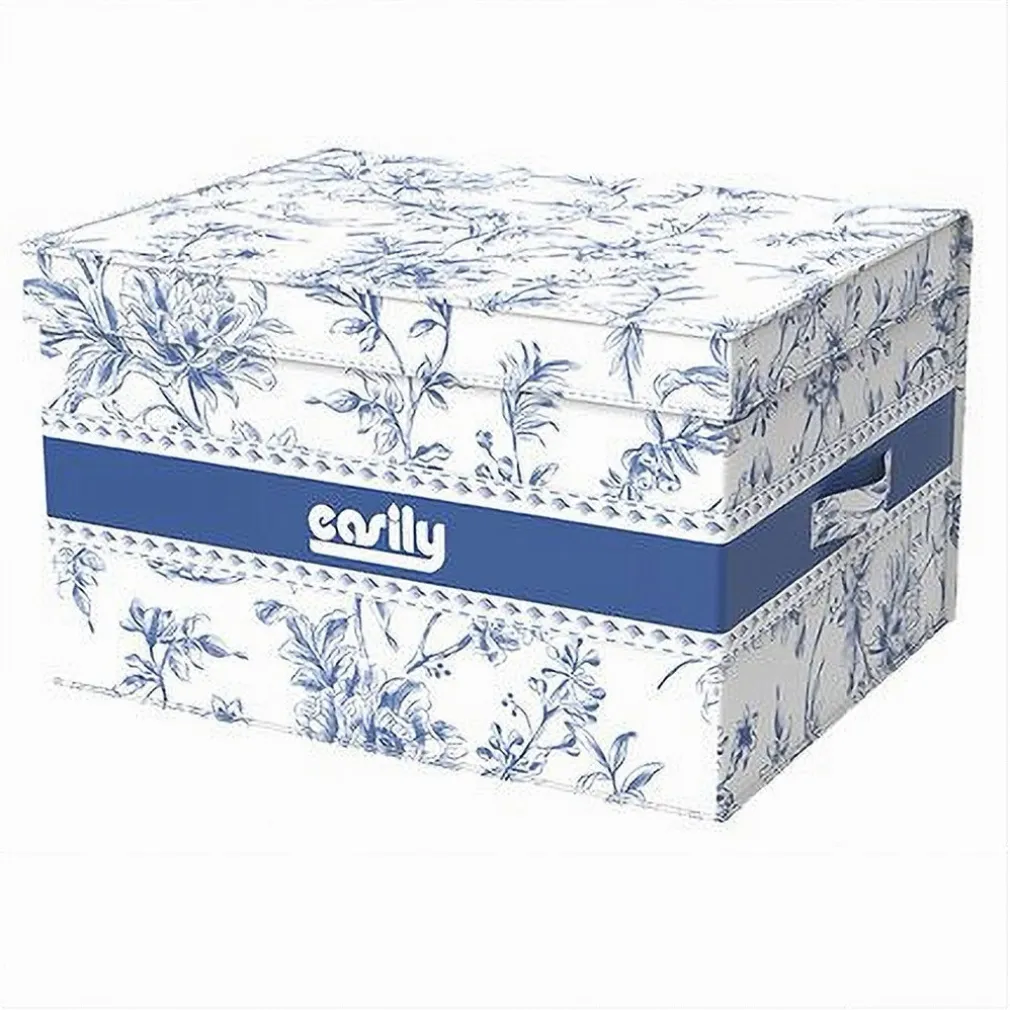 BOX PORTATUTTO SCATOLA SALVASPAZIO CONTENITORE ORGANIZER 40X40X25CM FANTASIA 87316