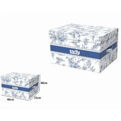 BOX PORTATUTTO SCATOLA SALVASPAZIO CONTENITORE ORGANIZER 40X40X25CM FANTASIA 87316