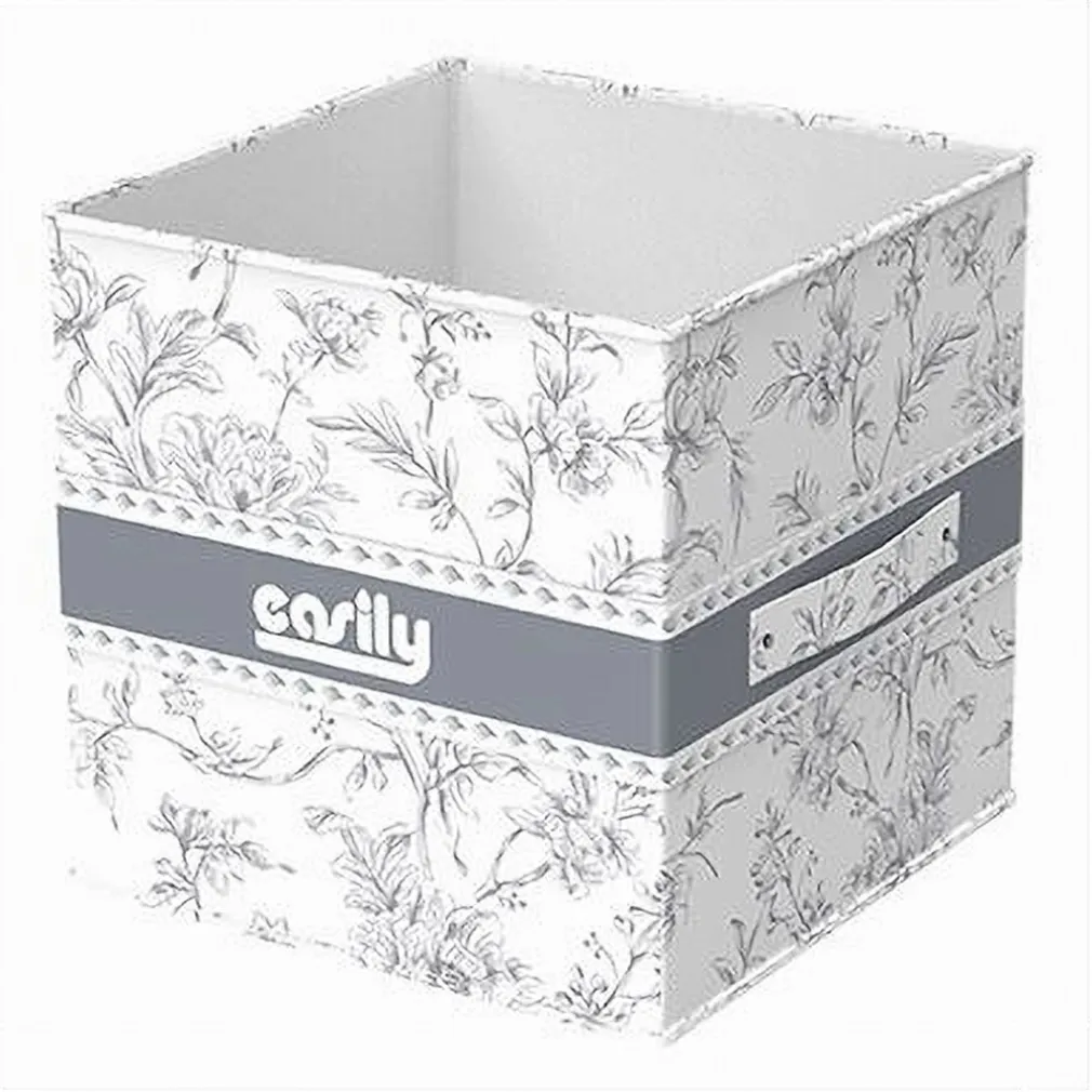 BOX PORTATUTTO SCATOLA SALVASPAZIO CONTENITORE ORGANIZER 31X31X31CM FANTASIA 87312