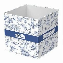 BOX PORTATUTTO SCATOLA SALVASPAZIO CONTENITORE ORGANIZER 31X31X31CM FANTASIA 87312