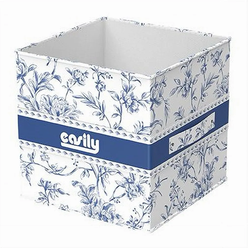 BOX PORTATUTTO SCATOLA SALVASPAZIO CONTENITORE ORGANIZER 31X31X31CM FANTASIA 87312