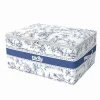 BOX PORTATUTTO SCATOLA SALVASPAZIO CONTENITORE ORGANIZER 45X35X20CM FANTASIA 87319