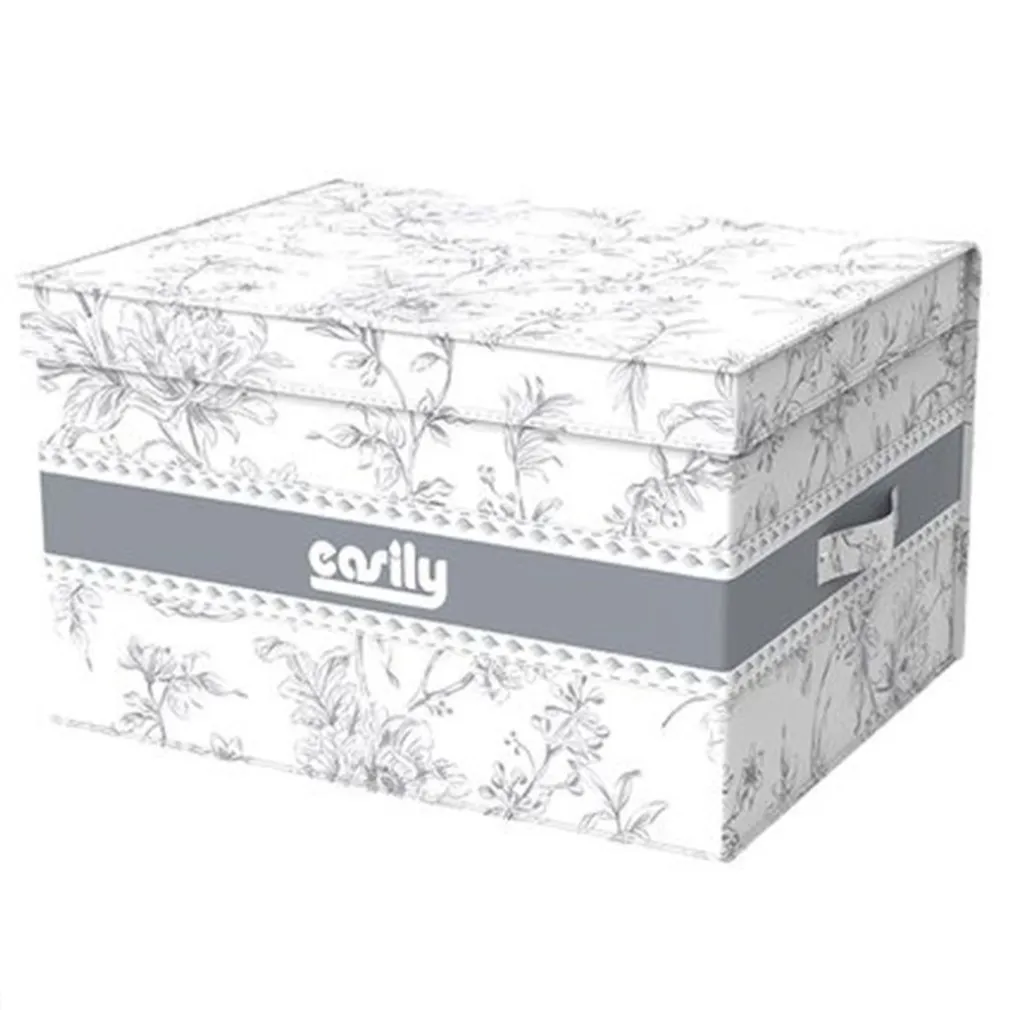 BOX PORTATUTTO SCATOLA SALVASPAZIO CONTENITORE ORGANIZER 40X30X25CM FANTASIA 87315