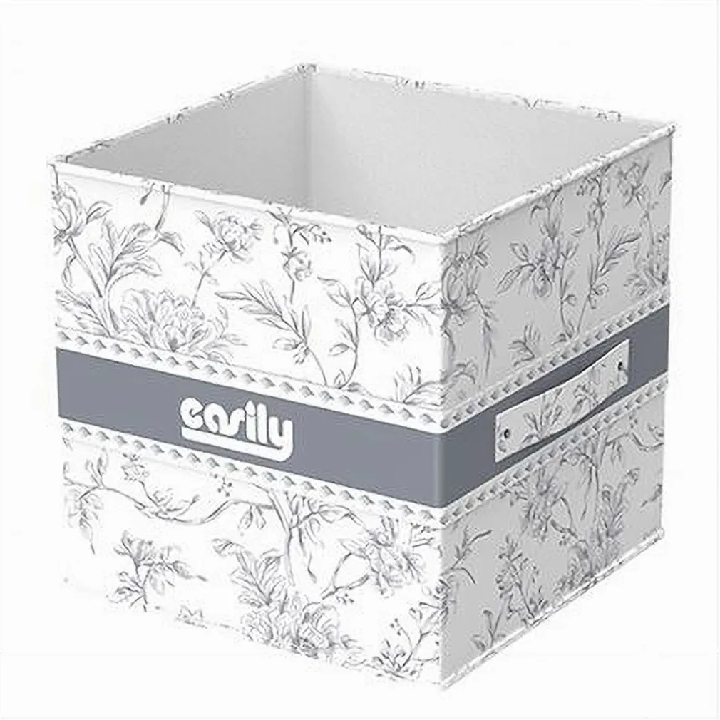 BOX PORTATUTTO SCATOLA SALVASPAZIO CONTENITORE ORGANIZER 25X25X25CM FANTASIA 87311