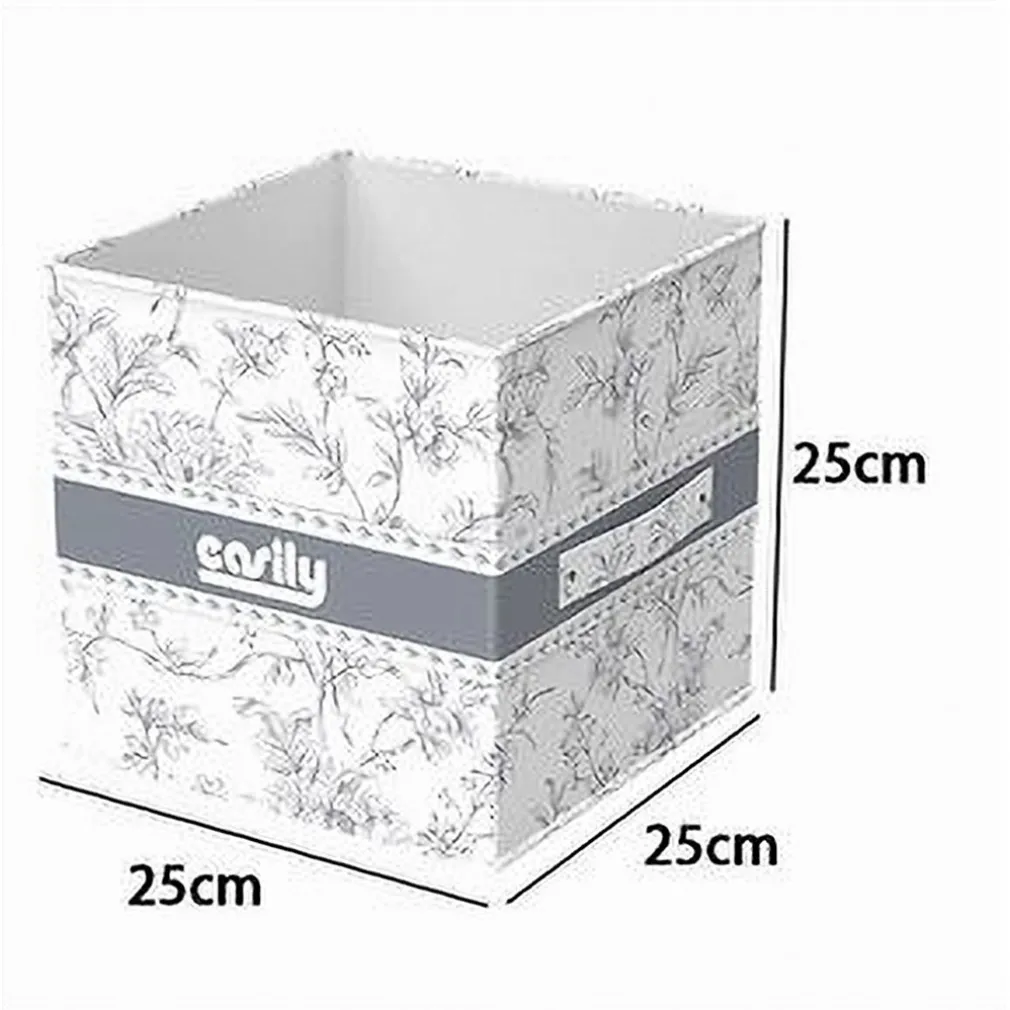 BOX PORTATUTTO SCATOLA SALVASPAZIO CONTENITORE ORGANIZER 25X25X25CM FANTASIA 87311