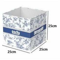 BOX PORTATUTTO SCATOLA SALVASPAZIO CONTENITORE ORGANIZER 25X25X25CM FANTASIA 87311