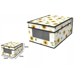 BOX SCATOLA SALVASPAZIO ARMADIO CONTENITORE PORTA OGGETTI ORGANIZER 25x35x16