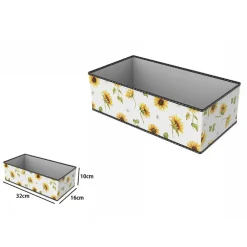 BOX SCATOLA SALVASPAZIO ARMADIO CONTENITORE PORTA OGGETTI ORGANIZER 32x16x10 CM
