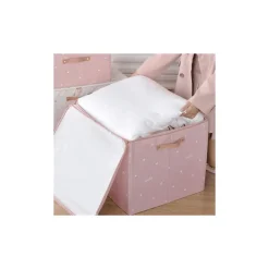 BOX SCATOLA SALVASPAZIO ARMADIO CONTENITORE PORTA OGGETTI ORGANIZER 55x42x30 CM