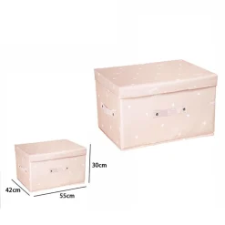BOX SCATOLA SALVASPAZIO ARMADIO CONTENITORE PORTA OGGETTI ORGANIZER 55x42x30 CM