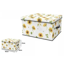 BOX SCATOLA SALVASPAZIO ARMADIO CONTENITORE PORTA OGGETTI ORGANIZER 40x30x25CM