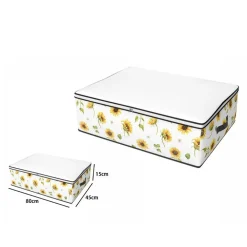 BOX SCATOLA SALVASPAZIO ARMADIO CONTENITORE PORTA OGGETTI ORGANIZER 80x45x15 CM