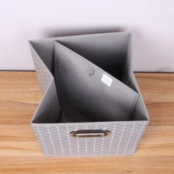 BOX SCATOLA SALVASPAZIO ARMADIO CONTENITORE PORTA OGGETTI ORGANIZER 25x25x25 CM