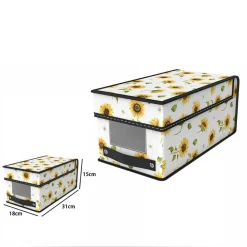 BOX SCATOLA SALVASPAZIO ARMADIO CONTENITORE PORTA OGGETTI ORGANIZER 18x31x15