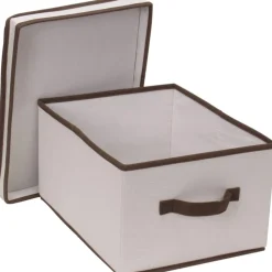 BOX SCATOLA SALVASPAZIO ARMADIO CONTENITORE PORTA OGGETTI ORGANIZER 41x35x20 CM
