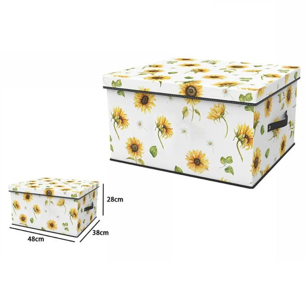 BOX SCATOLA SALVASPAZIO ARMADIO CONTENITORE PORTA OGGETTI ORGANIZER 48x38x28 CM