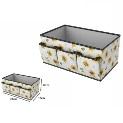 BOX SCATOLA SALVASPAZIO ARMADIO CONTENITORE PORTA OGGETTI ORGANIZER 25x15x12 CM