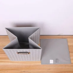 BOX SCATOLA SALVASPAZIO ARMADIO CONTENITORE PORTA OGGETTI ORGANIZER 25x25x25 CM