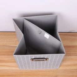 BOX SCATOLA SALVASPAZIO ARMADIO CONTENITORE PORTA OGGETTI ORGANIZER 25x25x25 CM