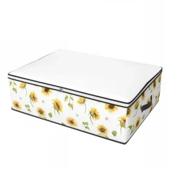 BOX SCATOLA SALVASPAZIO ARMADIO CONTENITORE PORTA OGGETTI ORGANIZER 100x45x15 CM