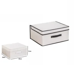 BOX SCATOLA SALVASPAZIO ARMADIO CONTENITORE PORTA OGGETTI ORGANIZER 30x28x15 CM